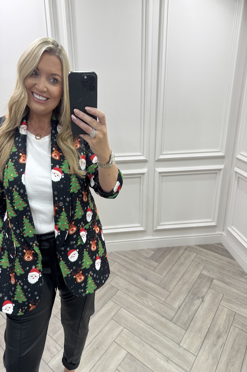 Black Magical Festive Christmas Blazer