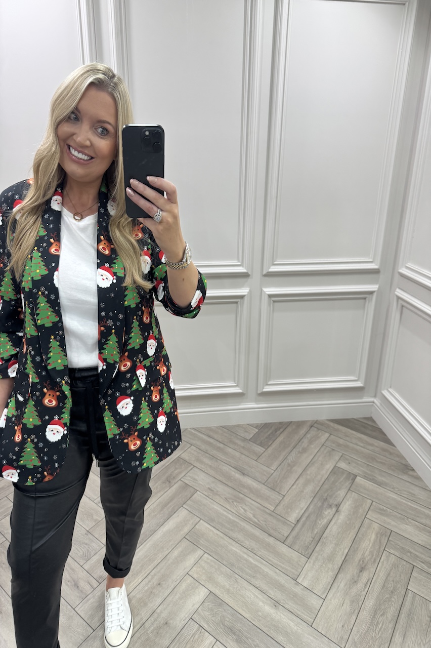 Black Magical Festive Christmas Blazer