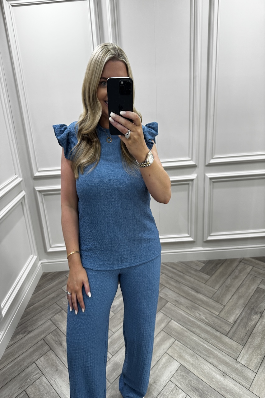 Denim Blue Summer Breeze Trouser Set