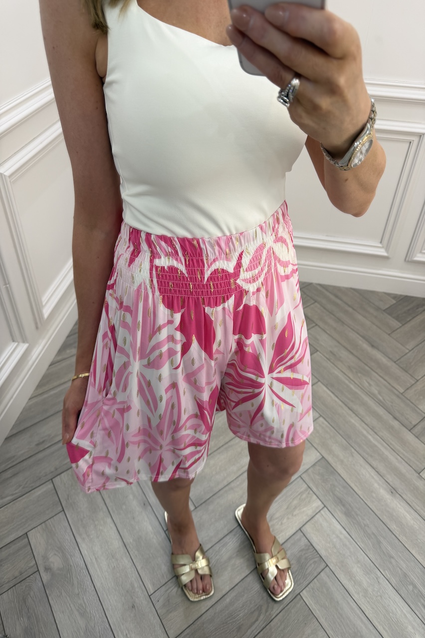 Wren Pink Floral Elasticated Shorts