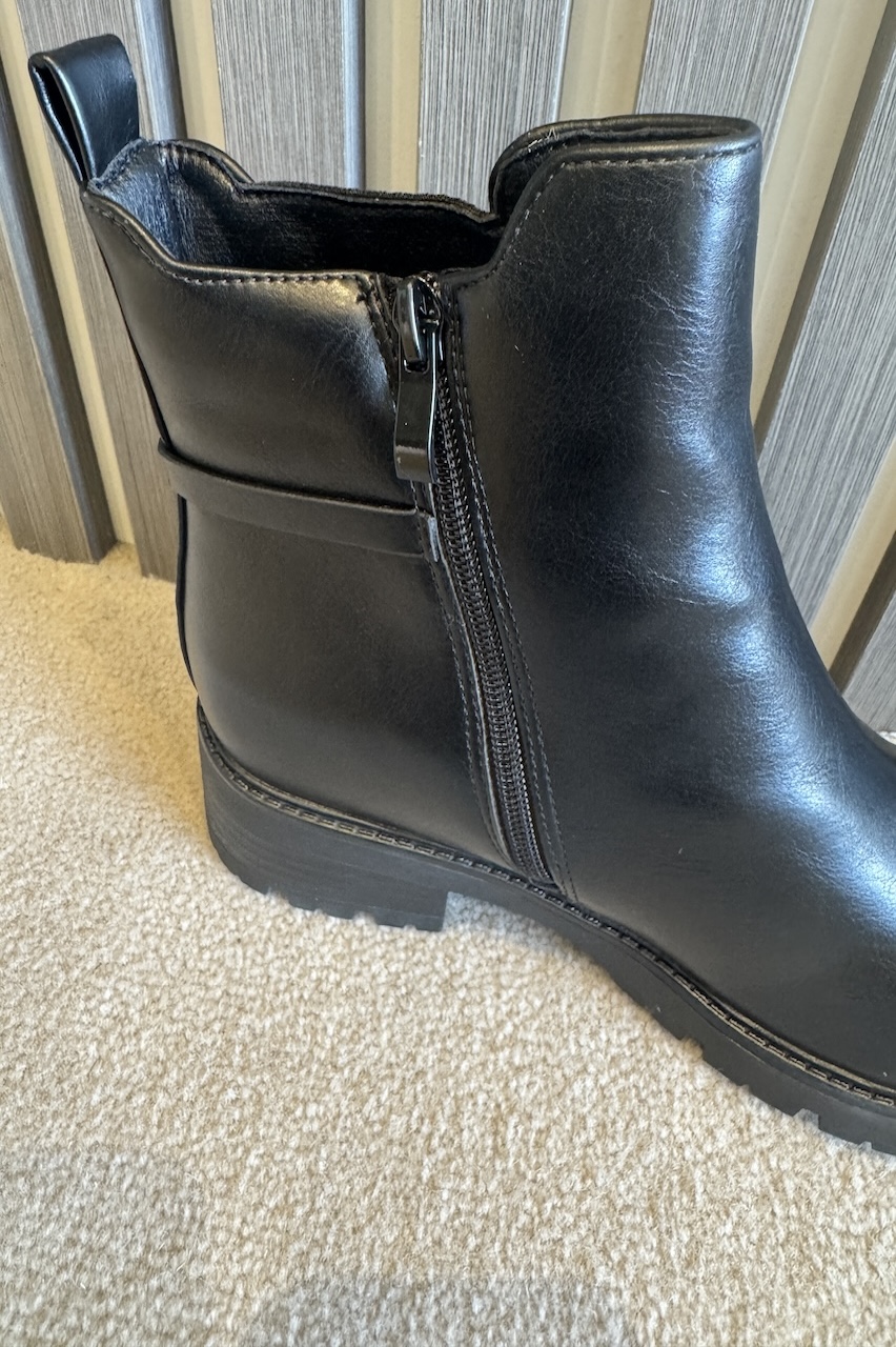 Black Belmont Ankle Boots With Detail 