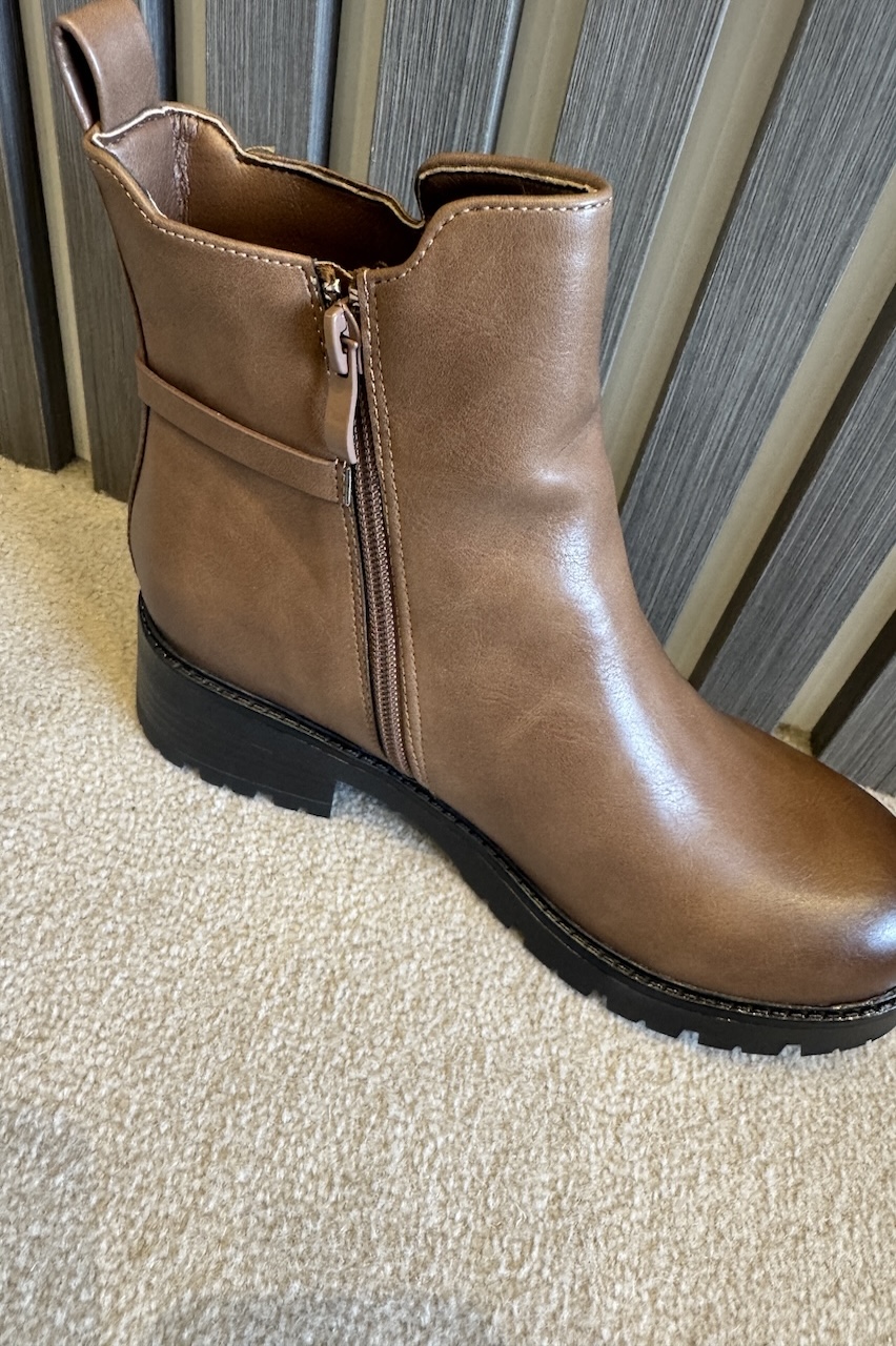 Brown Belmont Ankle Boots With Detail 