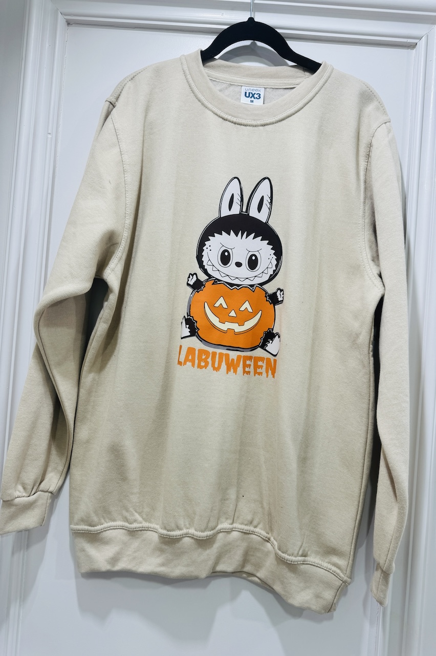 Beige Labuween Halloween Sweatshirt 