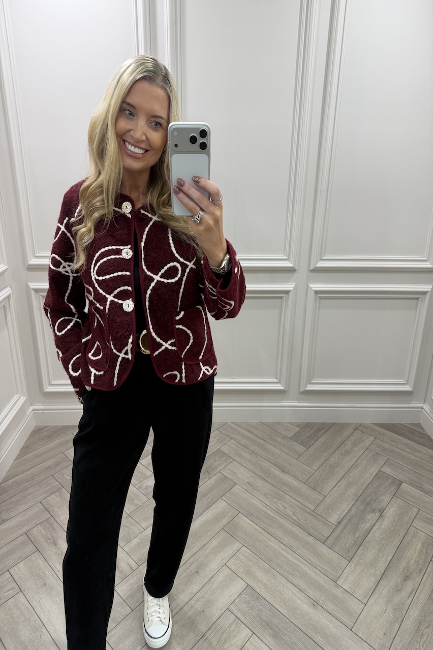 Romy Wine Swirl Jacket