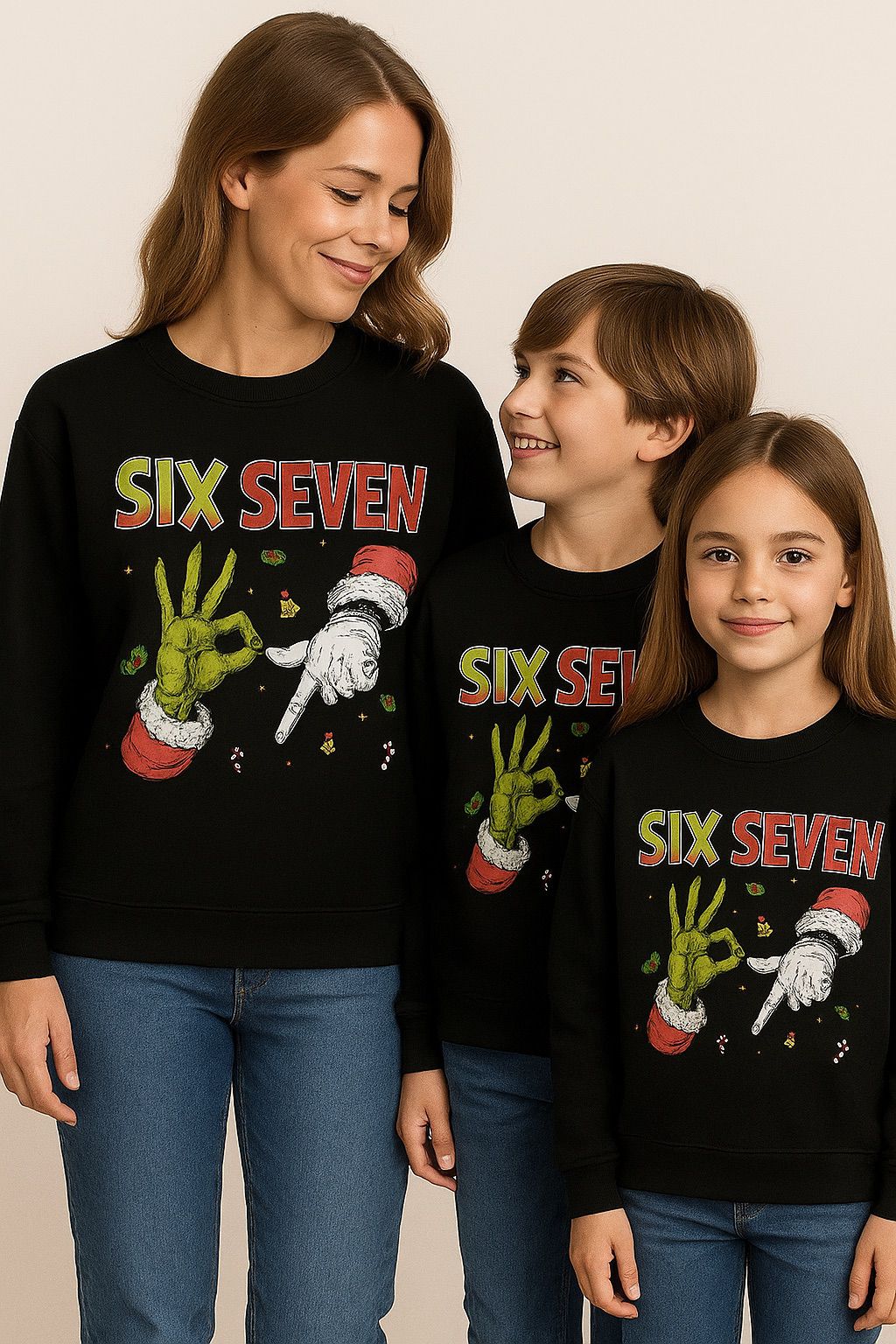 Children's Black Six / Seven Christmas Sweatshirt