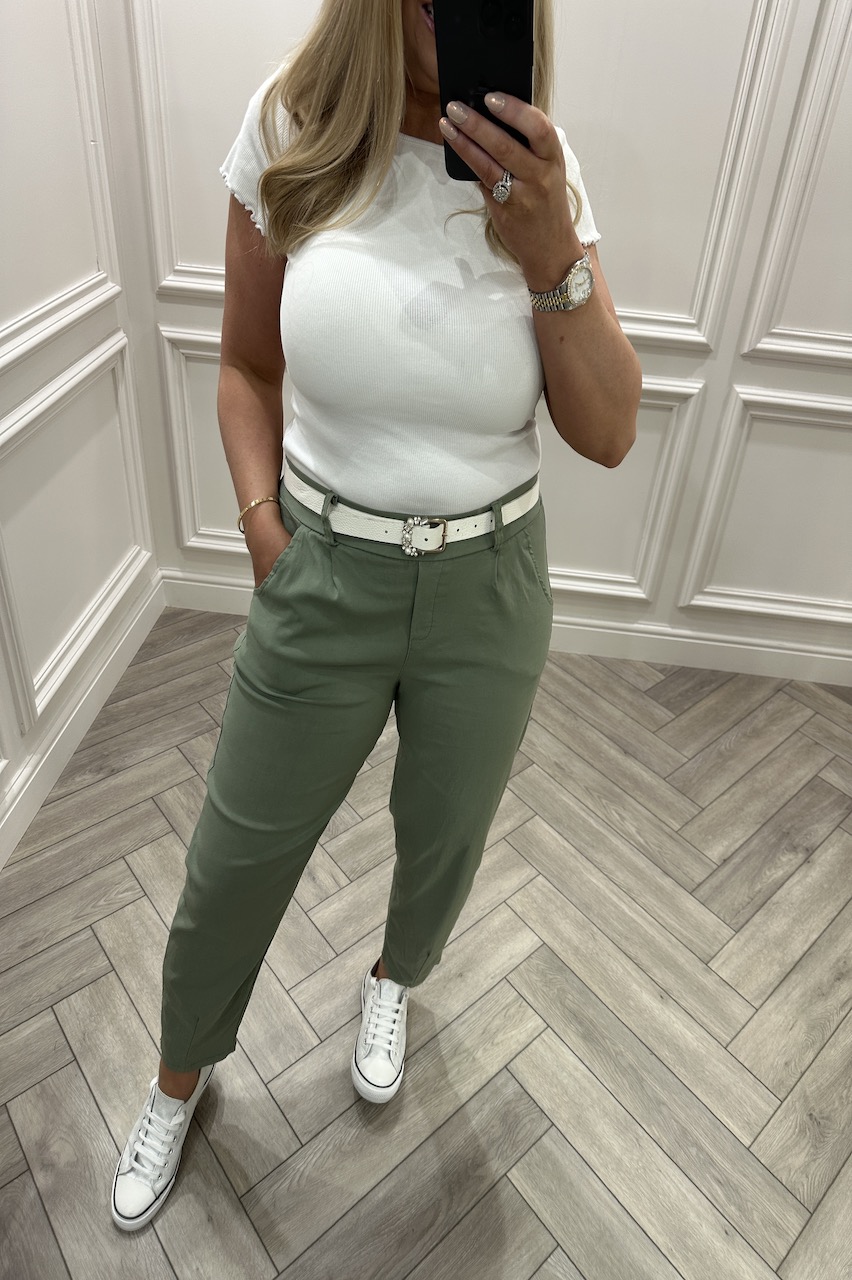 Khaki Mom Magic Trousers