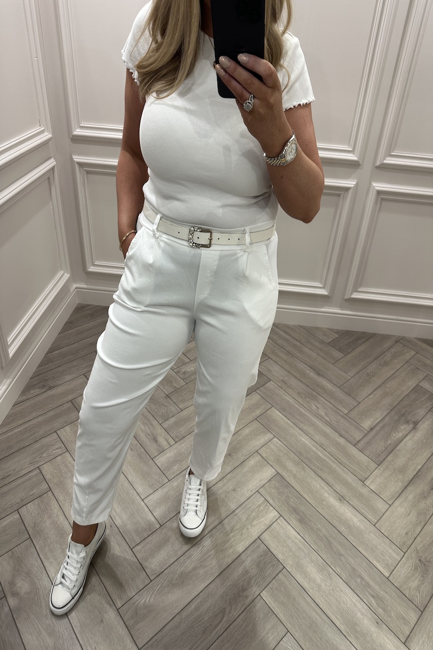 White Mom Magic Trousers