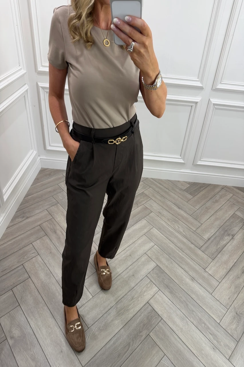 Brown Mom Magic Trousers
