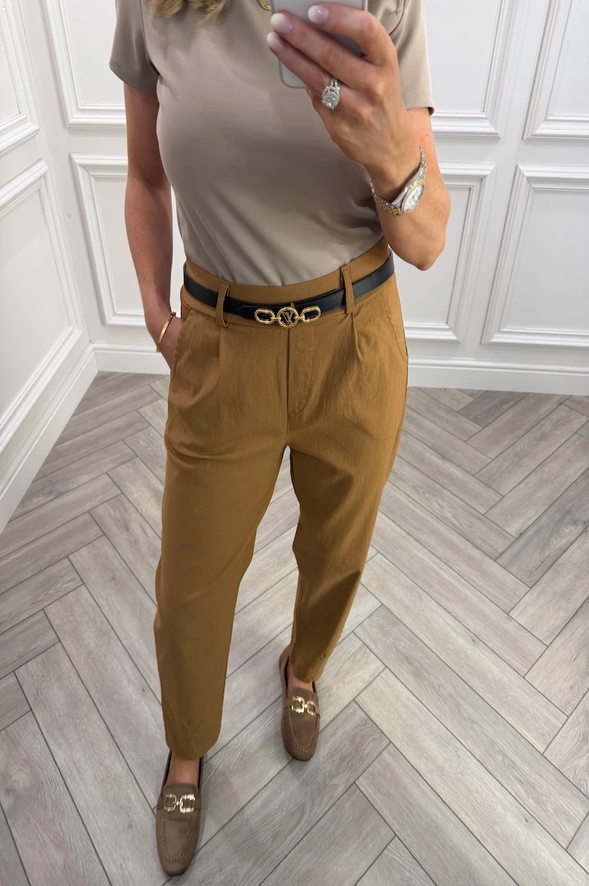 Tan Mom Magic Trousers