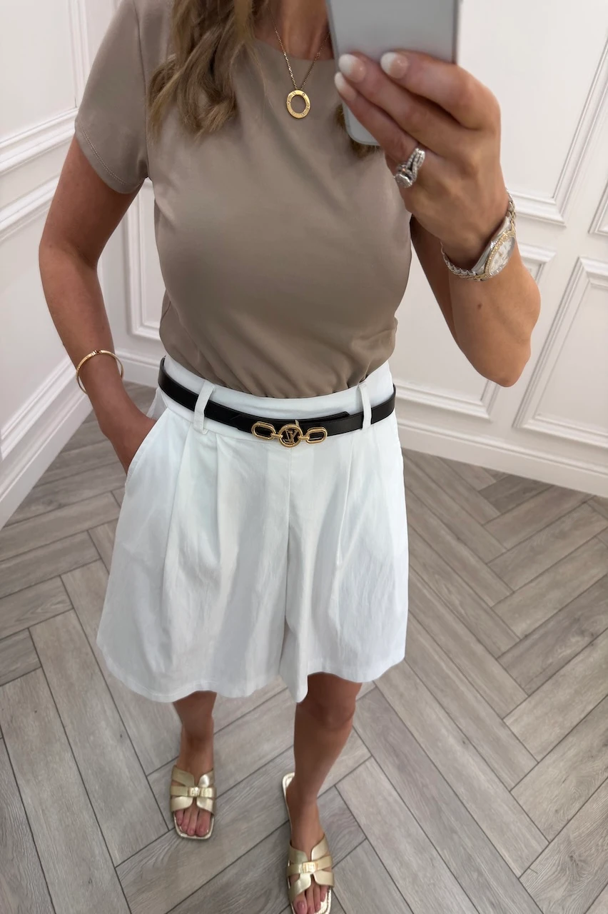 Bella White Magic High Waist Shorts 