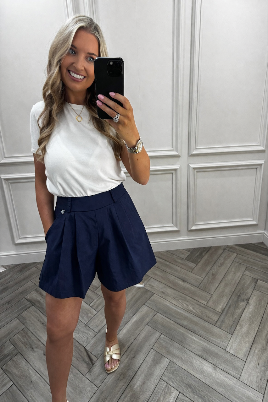Bella Navy Magic High Waist Shorts 