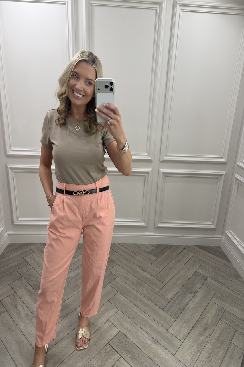 Coral Mom Magic Trousers