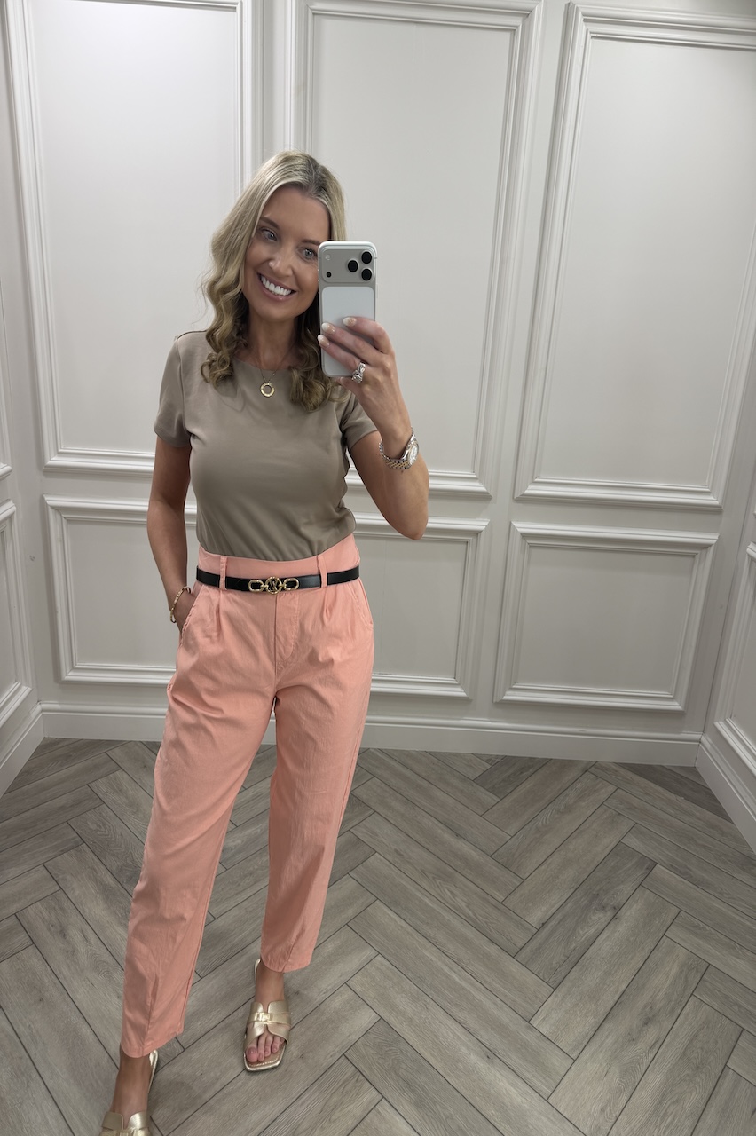 Coral Mom Magic Trousers