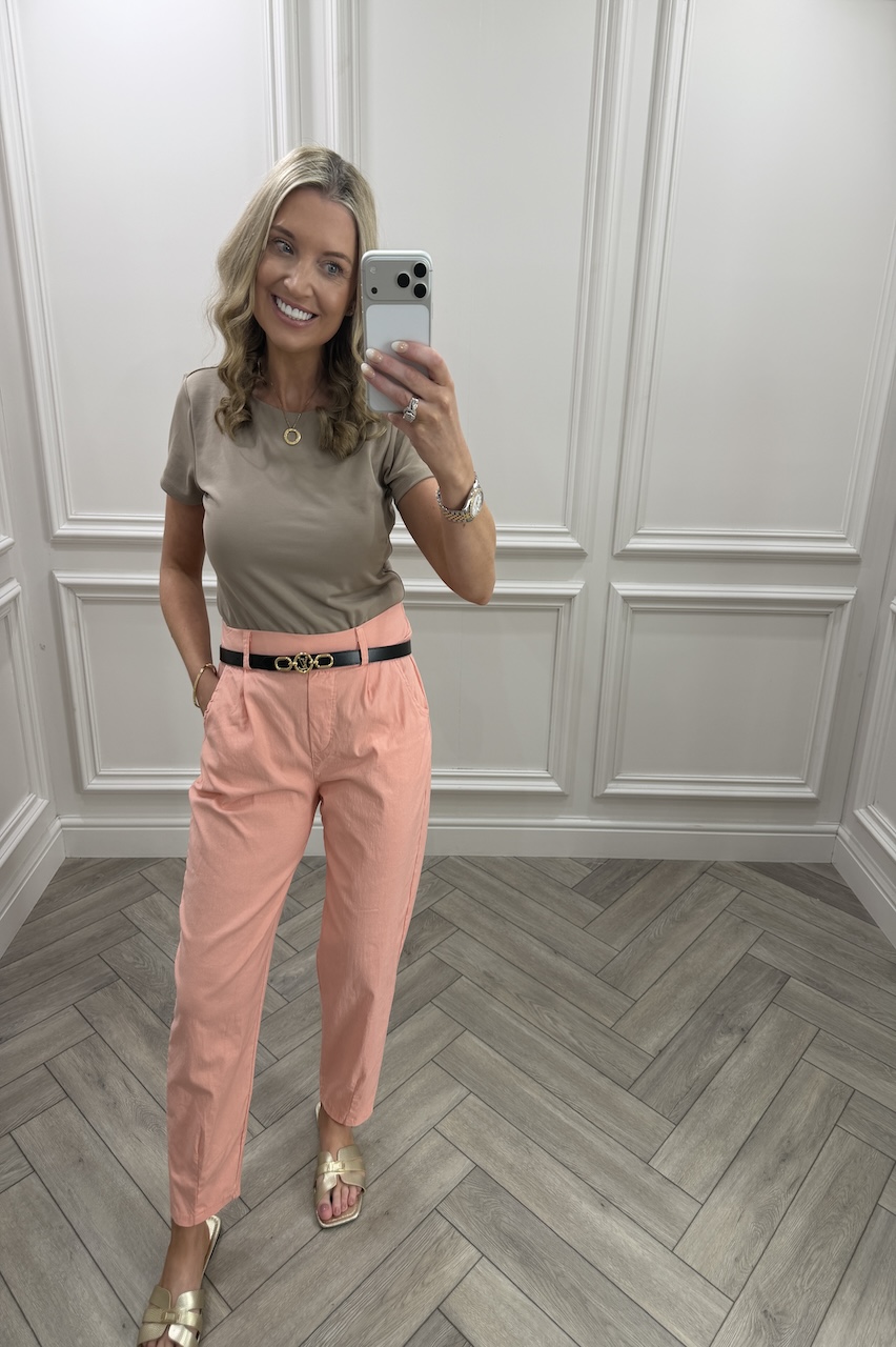 Coral Mom Magic Trousers