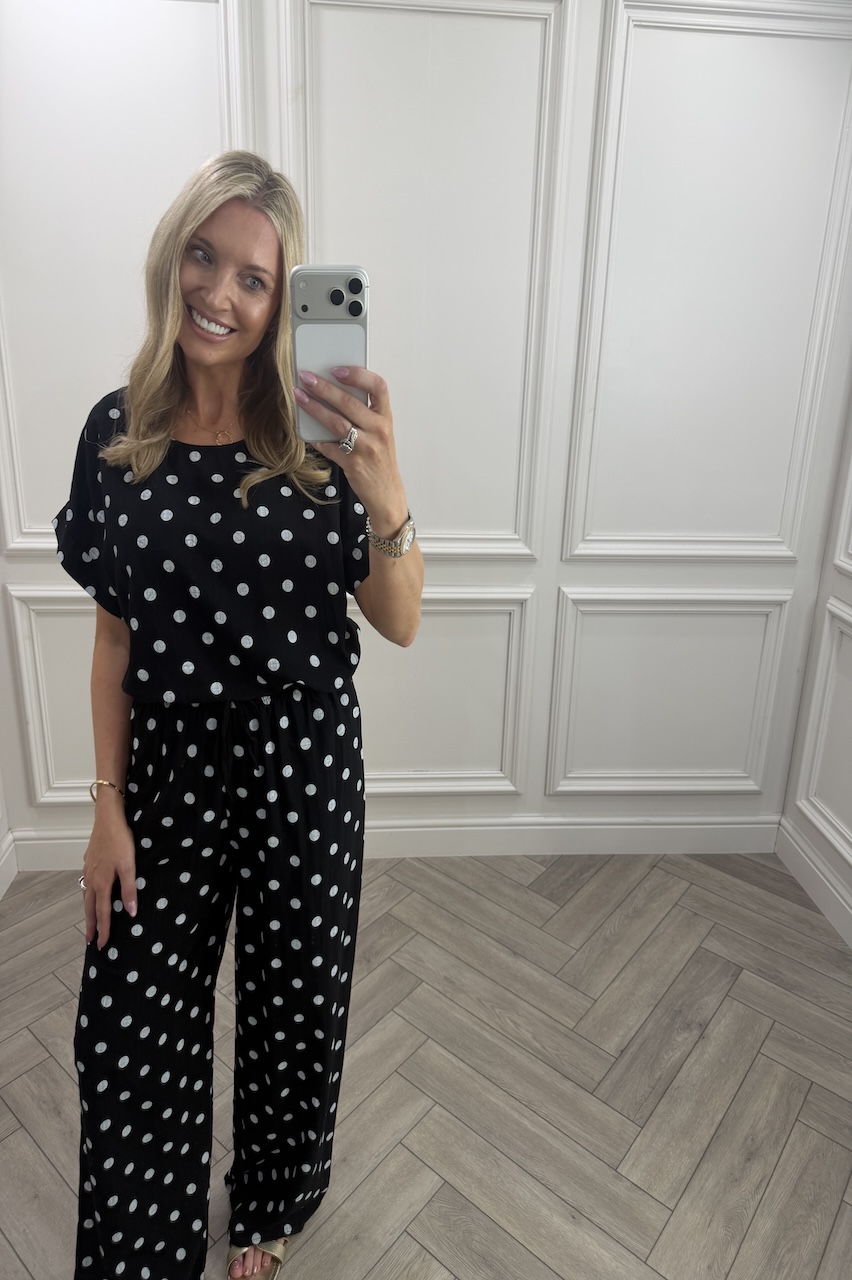Black & White Monaco Polka Co-Ord