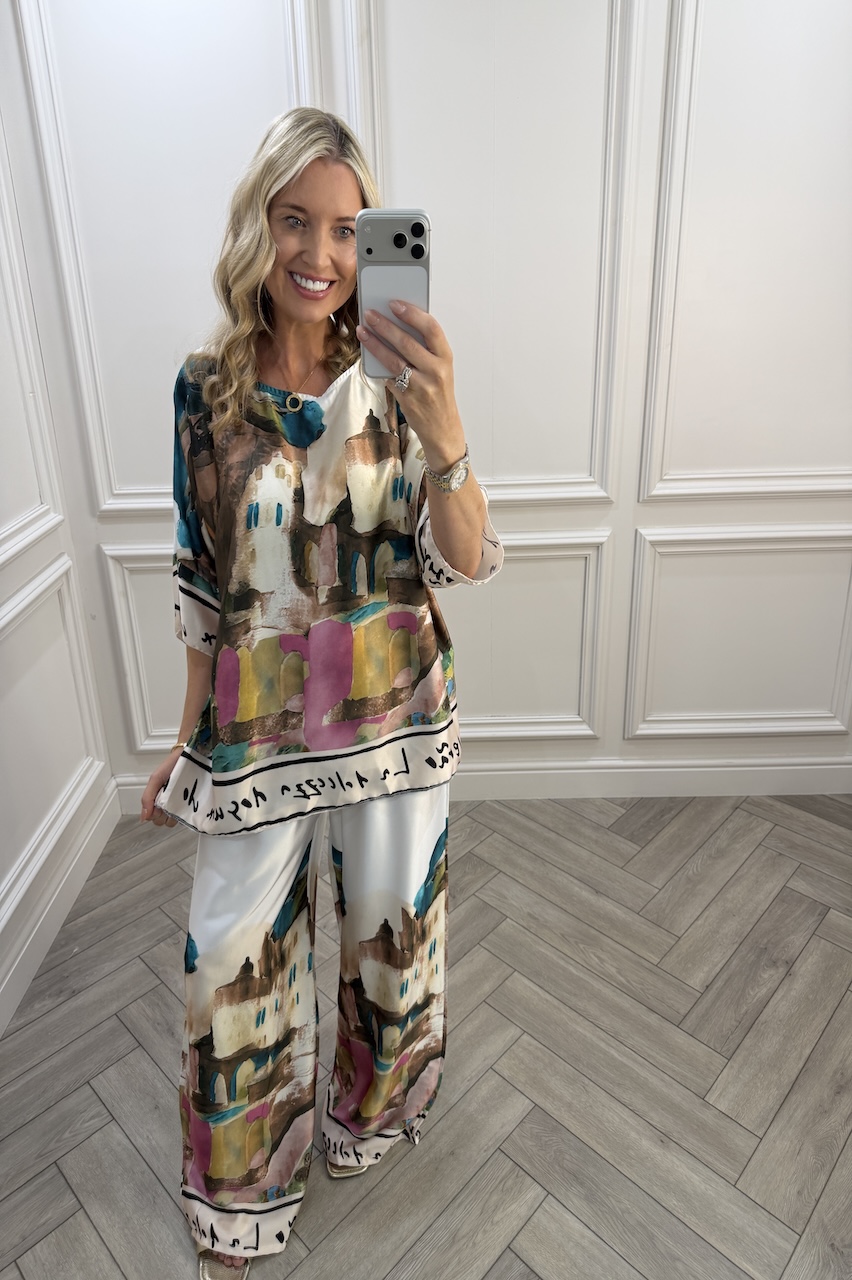 Beige  Capri Trouser Co-Ord