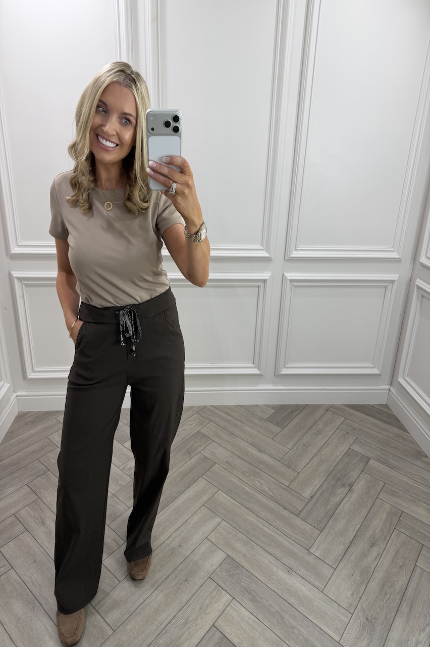 Brown Magic Wide Leg Trousers 