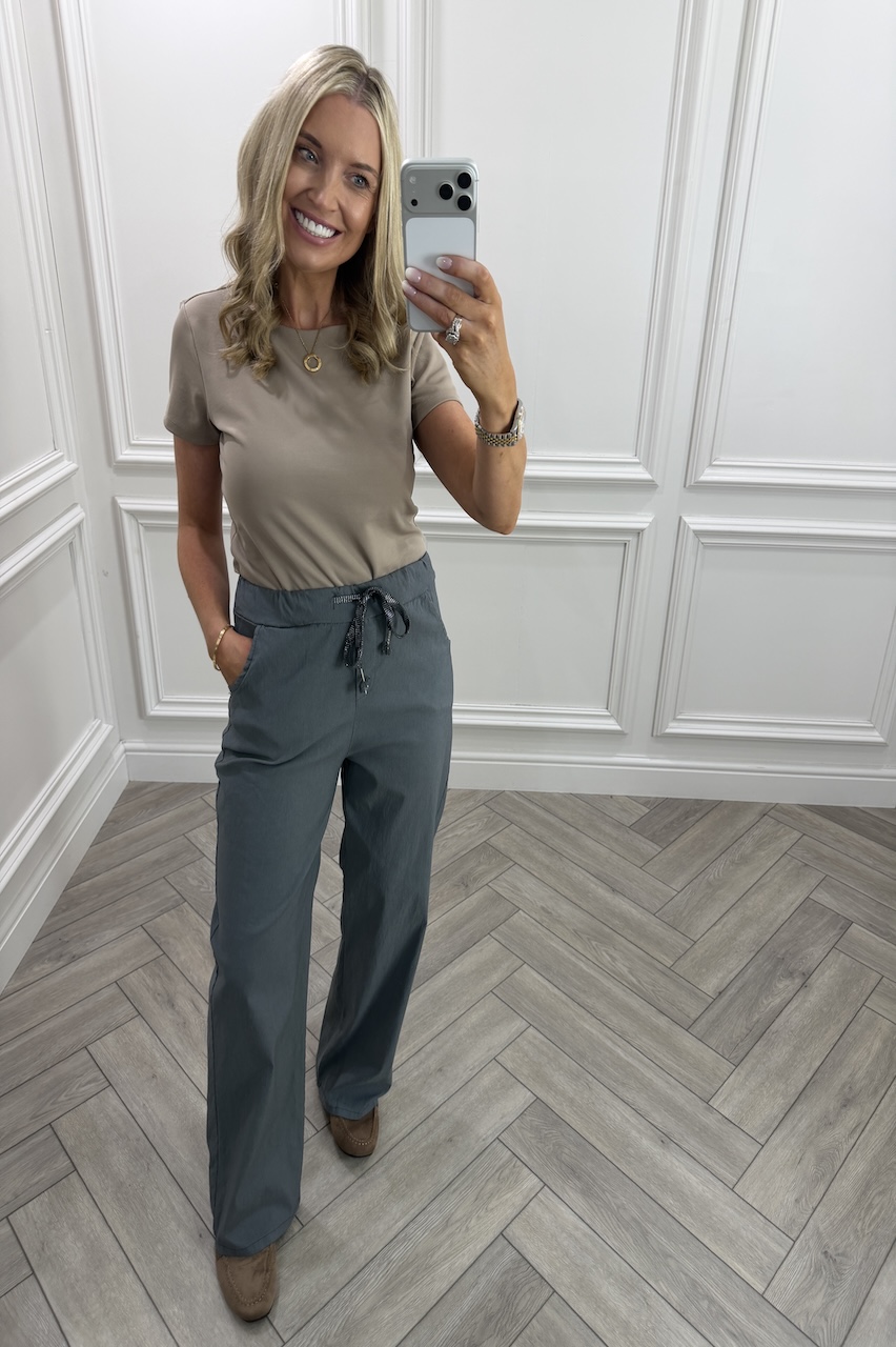 Charcoal Magic Wide Leg Trousers 