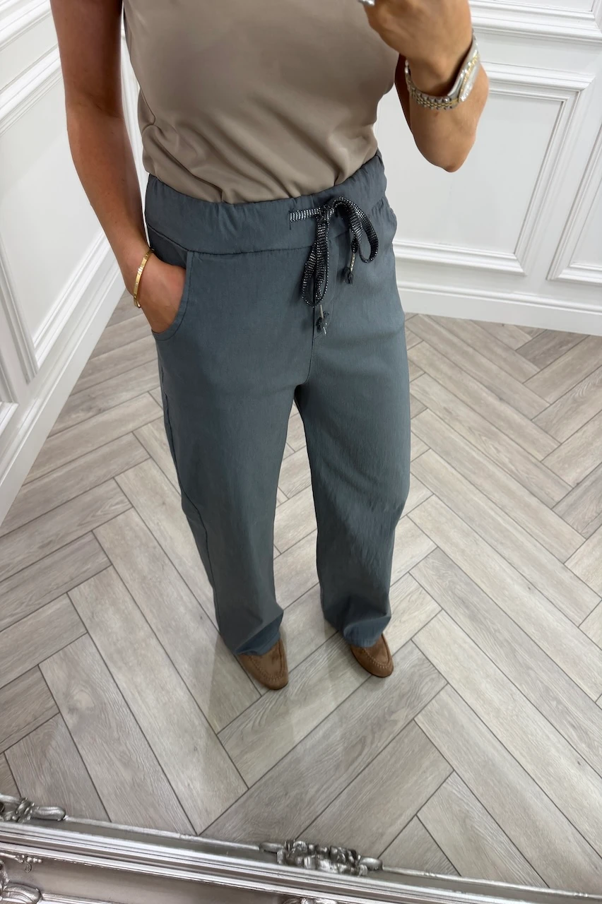 Charcoal Magic Wide Leg Trousers 