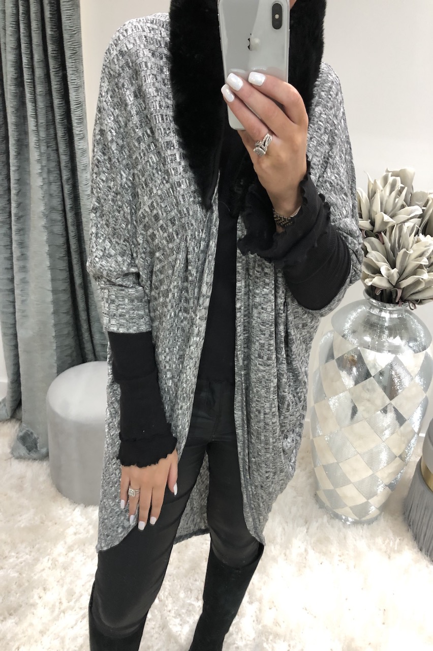 bat winged cardigan