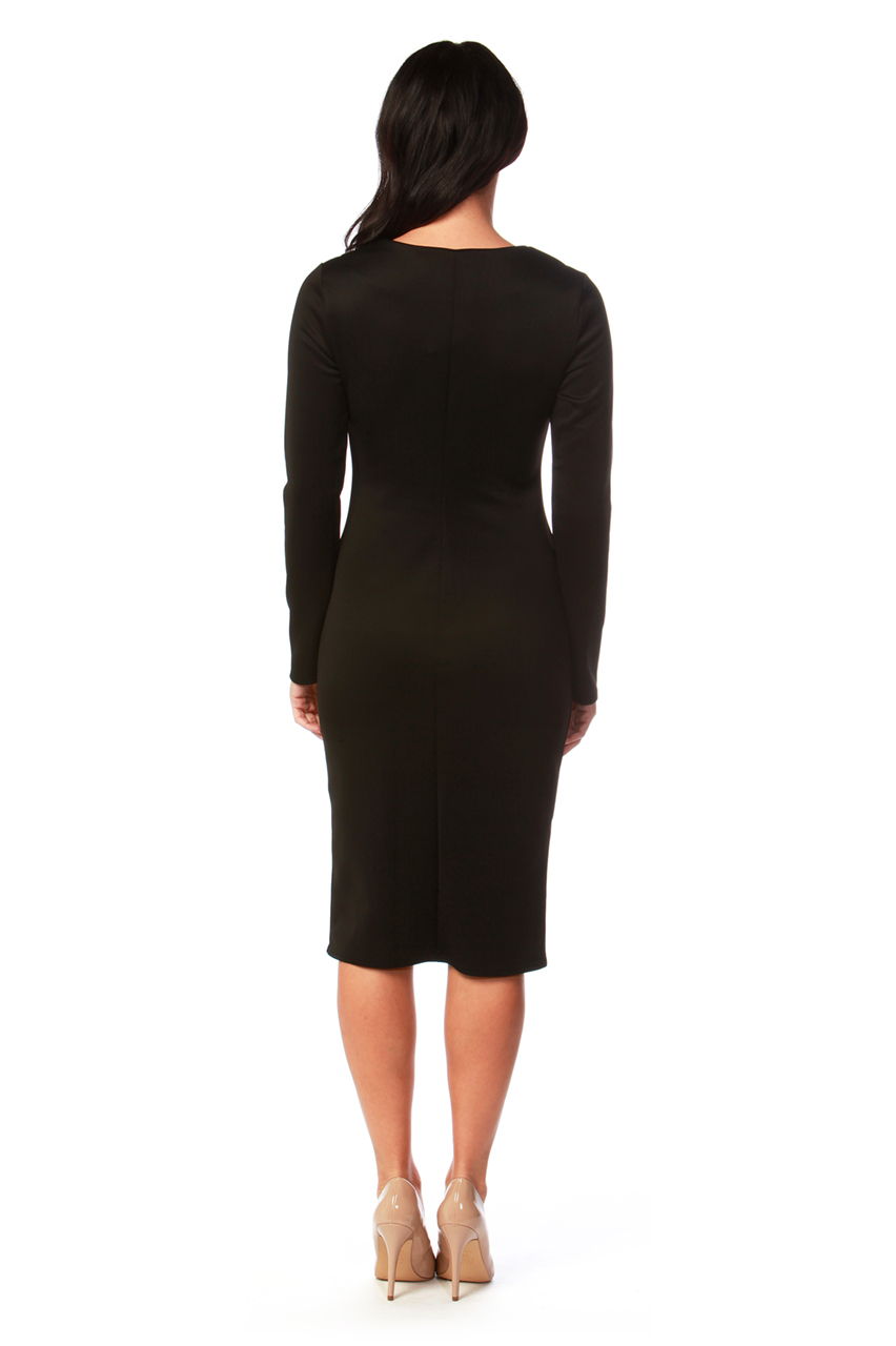 Black Military Button  Bodycon