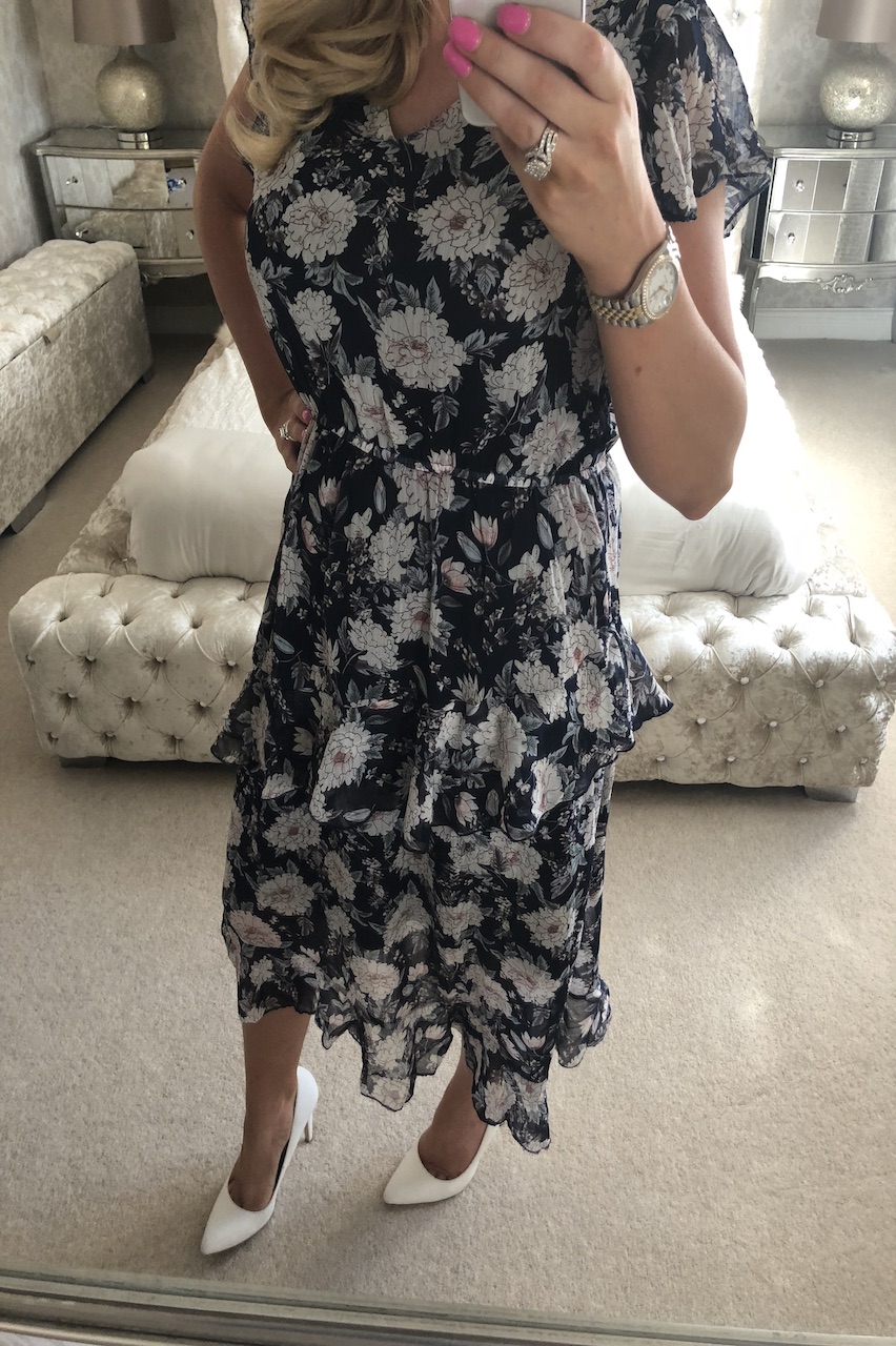 Navy Tegan Floral Maxi Dress