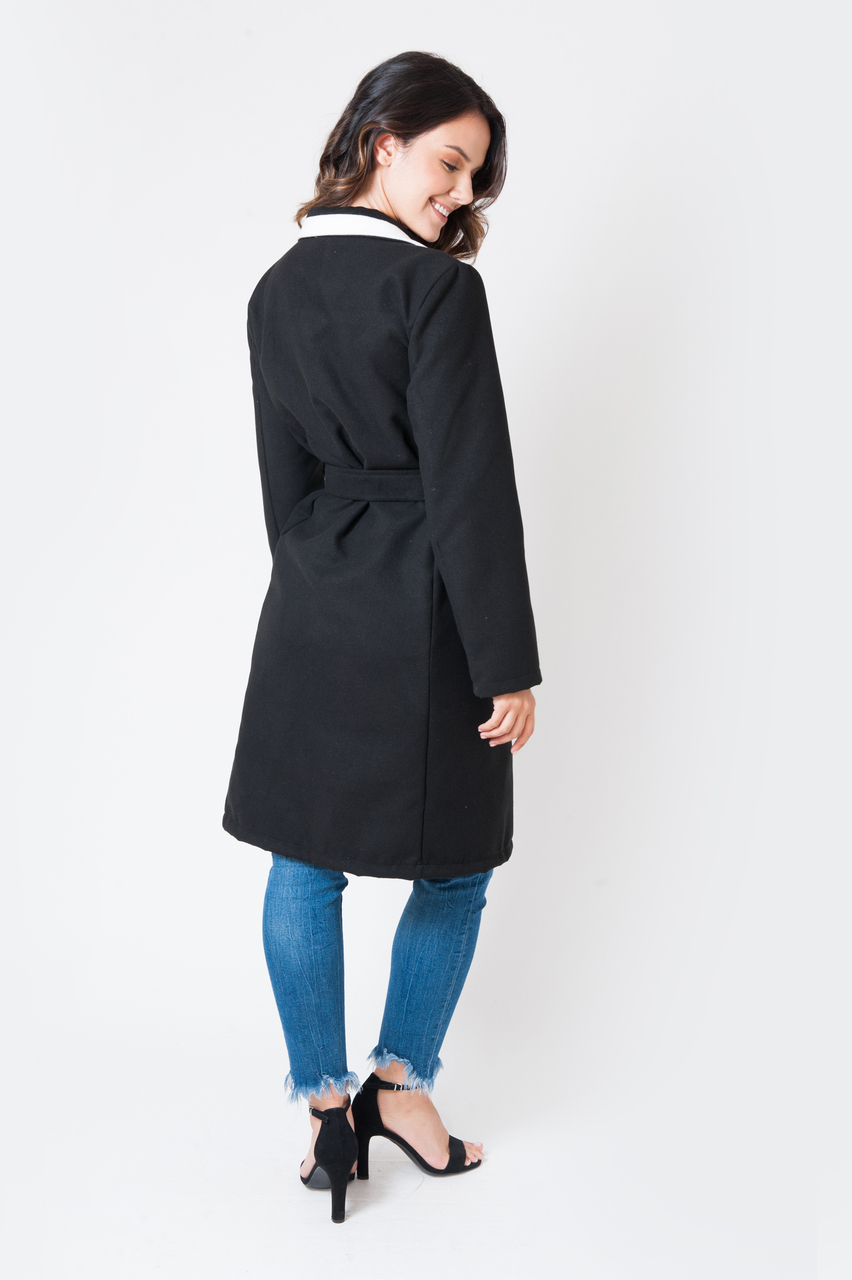 Black and White Trench Coat