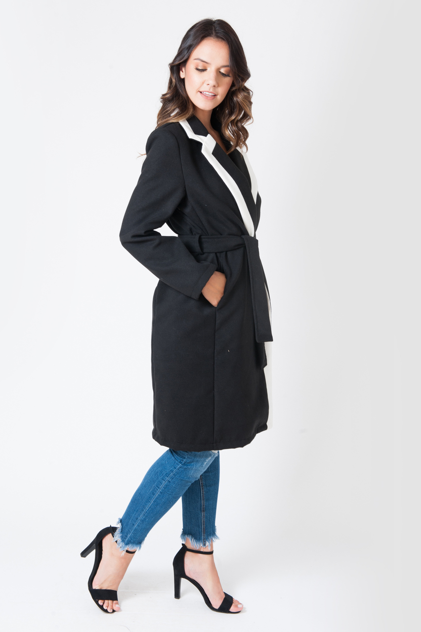 Black and White Trench Coat
