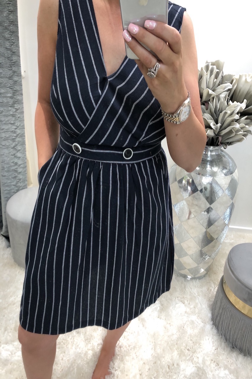 Navy Jagger Stripe Dress 