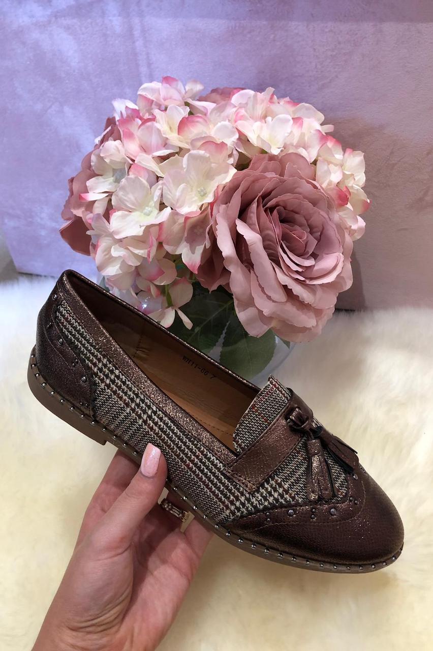 Bronze Tartan Loafers