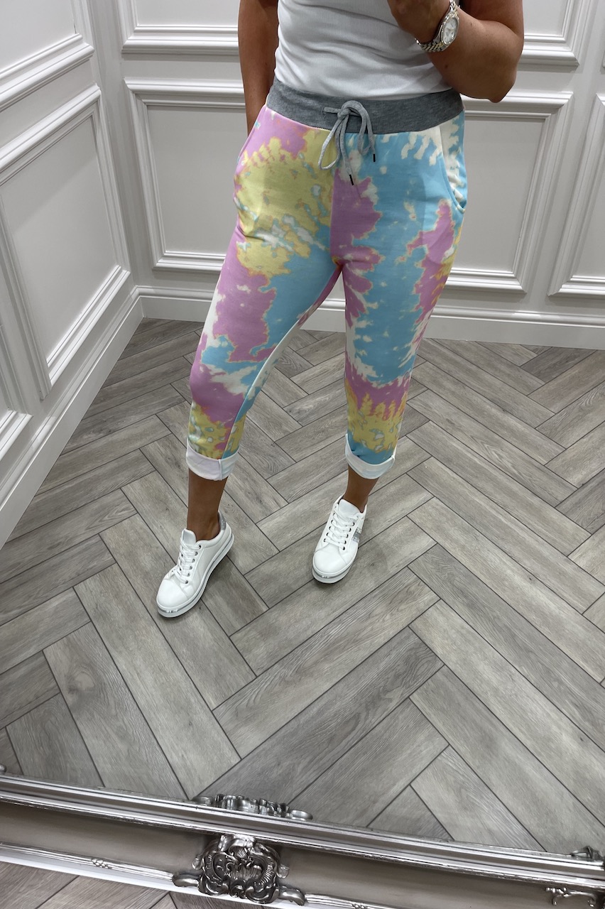 Pastel Rainbow Drawstring Joggers 