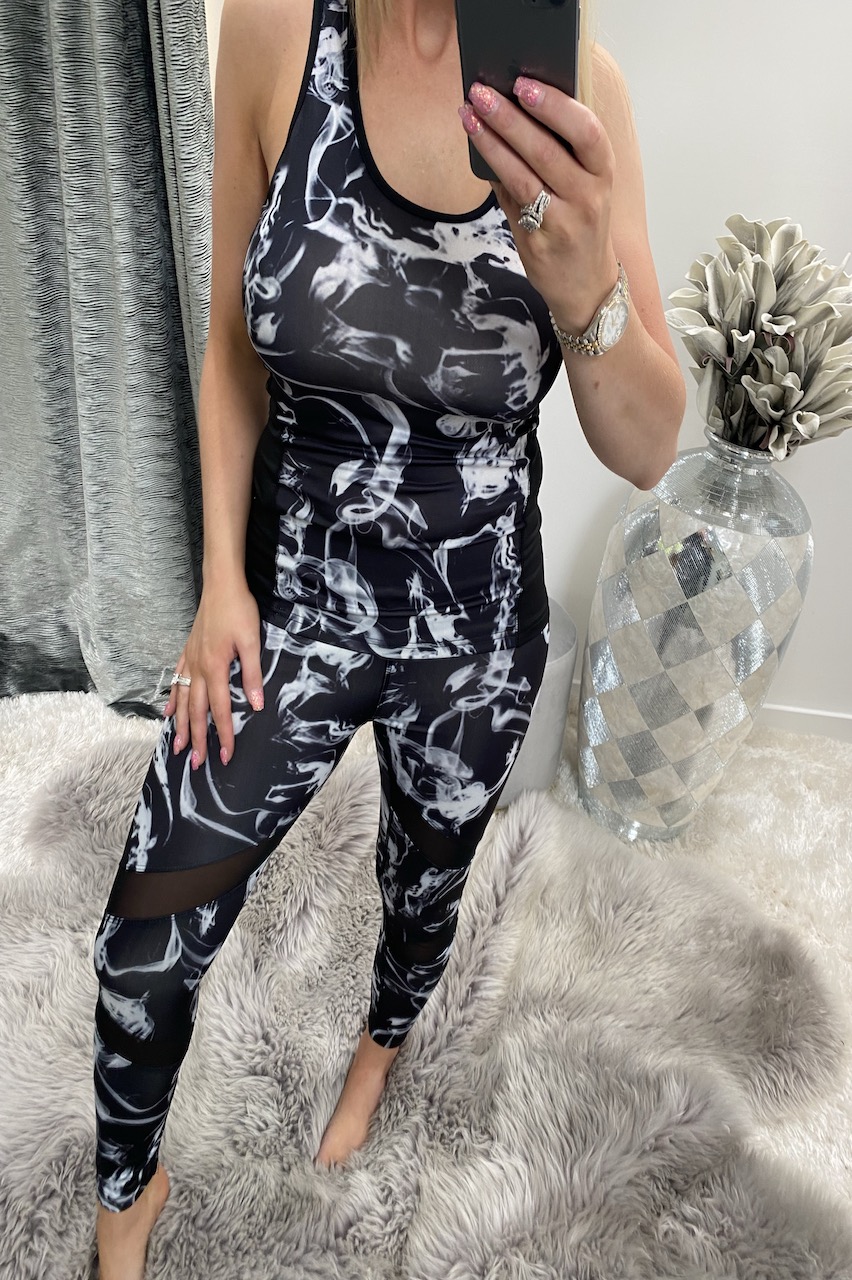 Marble gym leggings clearance