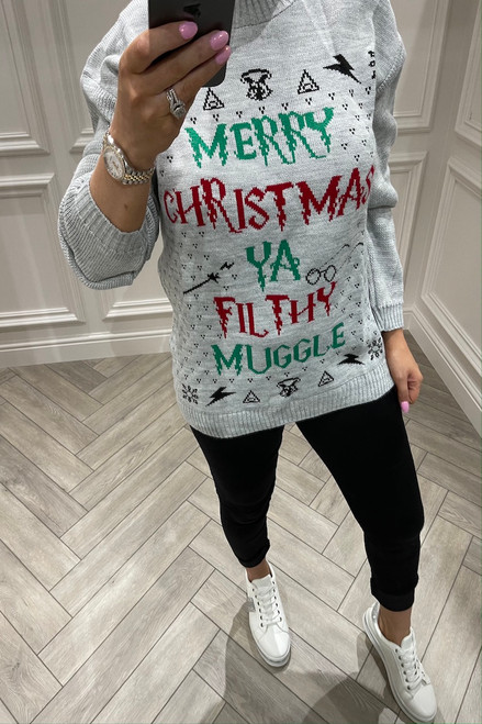 Grey Merry Christmas Ya Filthy Muggles 