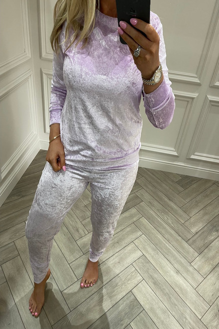 Lilac Crushed Velvet Pj s Want That Trend