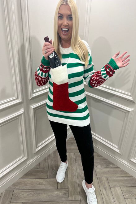 Wine Pocket Christmas Jumper Want That Trend