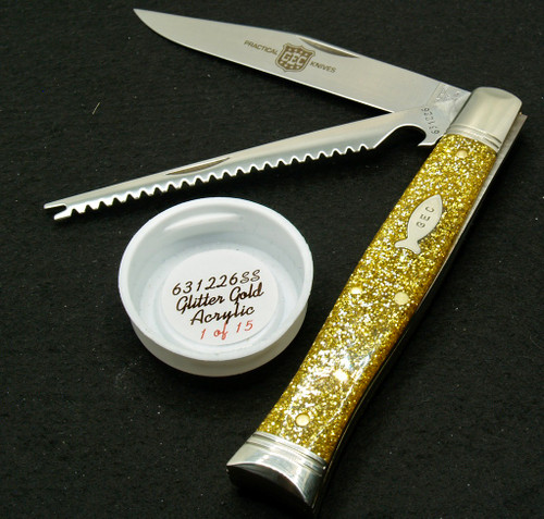 Great Eastern Cutlery Fish School Knife SFA Glitter Gold 631226SS