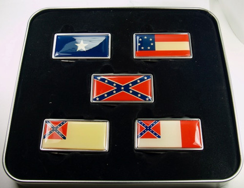 Flags Of The Confederacy 5 Knife/Money Clip Set