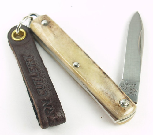  Great Eastern Cutlery Spear Keychain Knife Sambar Stag 052121 PPP 12