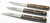 3 Knife Set Great Eastern Cutlery 1095 Carbon Fixed Blade Paring, Slicing, Steak Knives Rustic Burlap W/Tube