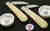 Set Of 2 Great Eastern Tidioute Johnny On The Spot Carving Knife White Smooth Bone 930126S & 930126L