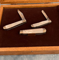 1982 Case XX Mother Of Pearl Handle Set  8 Dot With Display Case