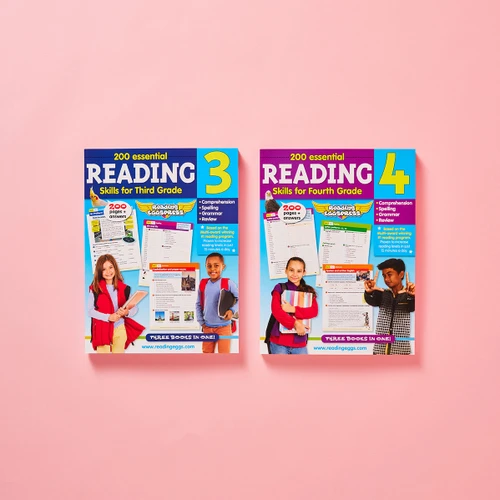 Essential Skills Reading Family Bundle Grade 3 & Grade 4 – 2 reading workbooks for Grades 3-4, ESA eligible homeschool curriculum