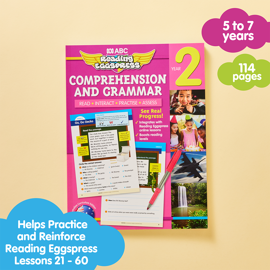 Reading Comprehension and Grammar Workbook for Year 2
