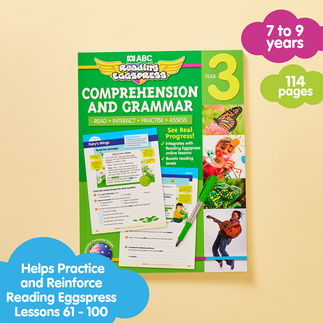 Reading Comprehension and Grammar Workbook for Year 3