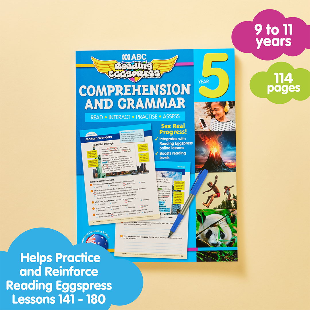Reading Comprehension and Grammar Workbook for Year 5