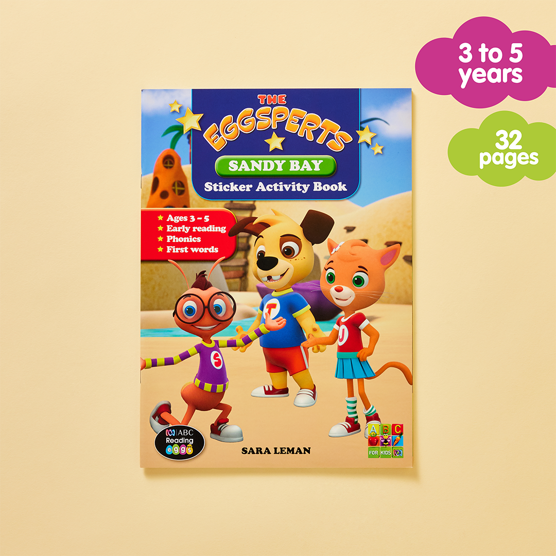 Sandy Bay Sticker Activity Book – The Eggsperts (Ages 3–5)