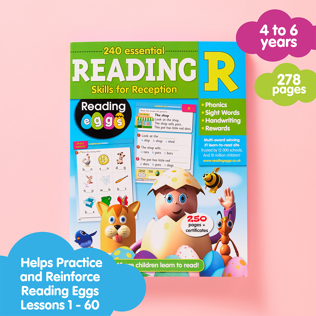 Reception Reading Workbook – 240 Essential Reading Skills