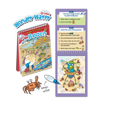 At The Beach Wonder Water Book – Reggie & Friends
