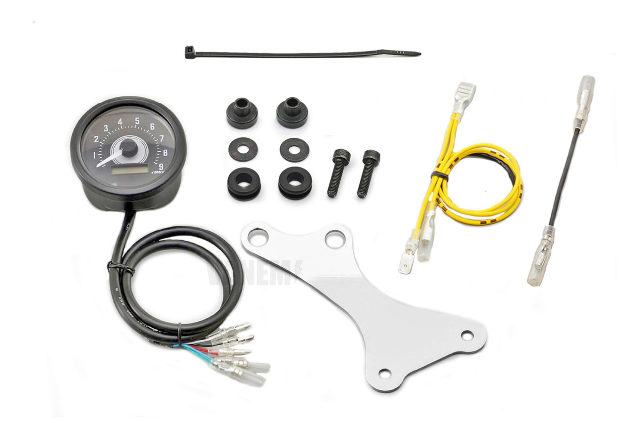 HONDA GB350/S VELONAΦ60 9000RPM TACHOMETER KIT, BLK/BLK, 21943