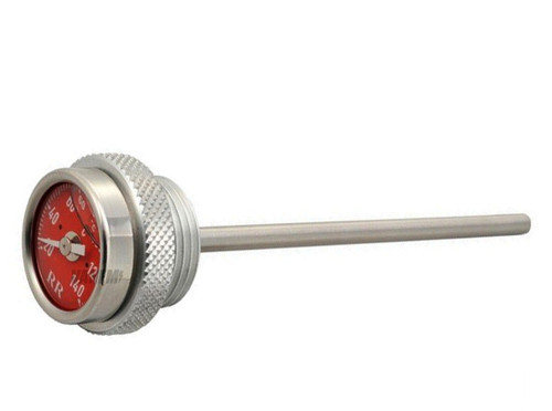 RR SR400/500, XT500 OIL TEMP GAUGE, MACHINED ALLOY, RED, RR-34.3
